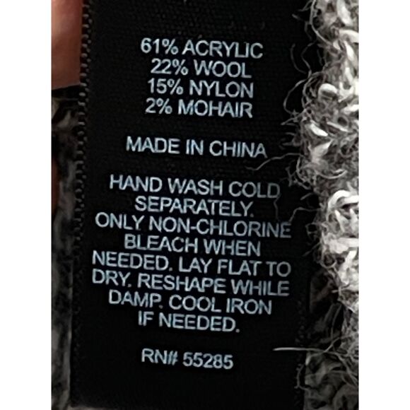 NWT EXPRESS Wool/Mohair Cowl Neck Handkerchief Hem Sweater, Sz XS/S - Picture 5 of 5